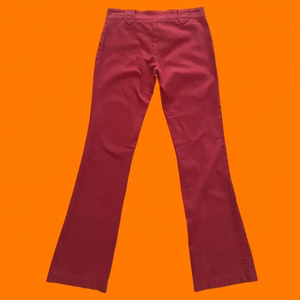 00's vintage red y2k low rise bodycon pants Size 2/3